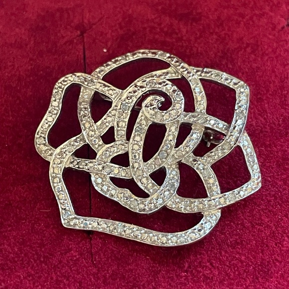 Affinity Diamond and Sterling Silver Pin Brooch 1/4 tw Diamonds from QVC - Picture 4 of 6